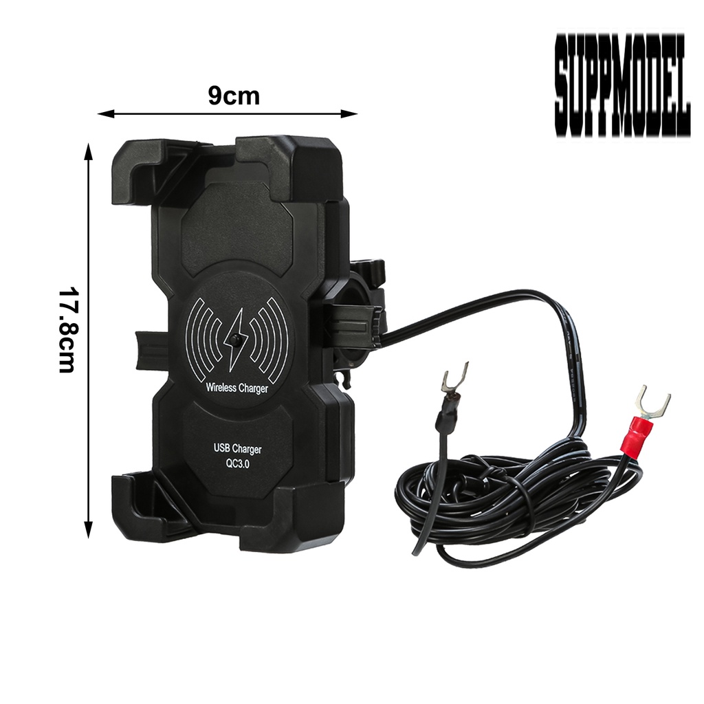 Holder Charger Handphone 15W Rotasi 360 Derajat Tahan Lama Untuk Motor / Mobil