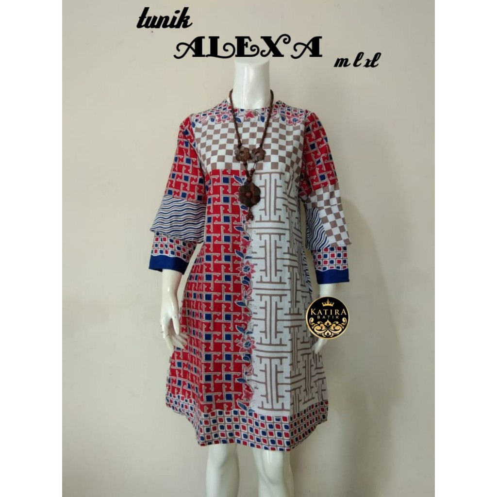 TUNIK ALEXA TUNIK BATIK CEWEK TUNIC BATIK CANTIK SERAGAM BATIK KERJA BATIK FASHION BATIK KEKINIAN