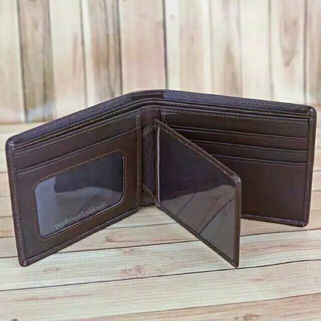 Dompet Kulit Asli Pria Casual Black Brown Dark Non Imitasi Original Khas Kota Garut Sukaregang