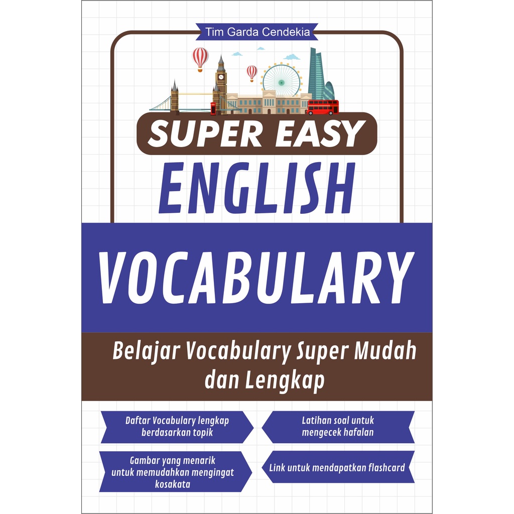 BUKU BAHASA INGGRIS VOCABULARY - SUPER EASY ENGLISH VOCABULARY BEST SELLER-1