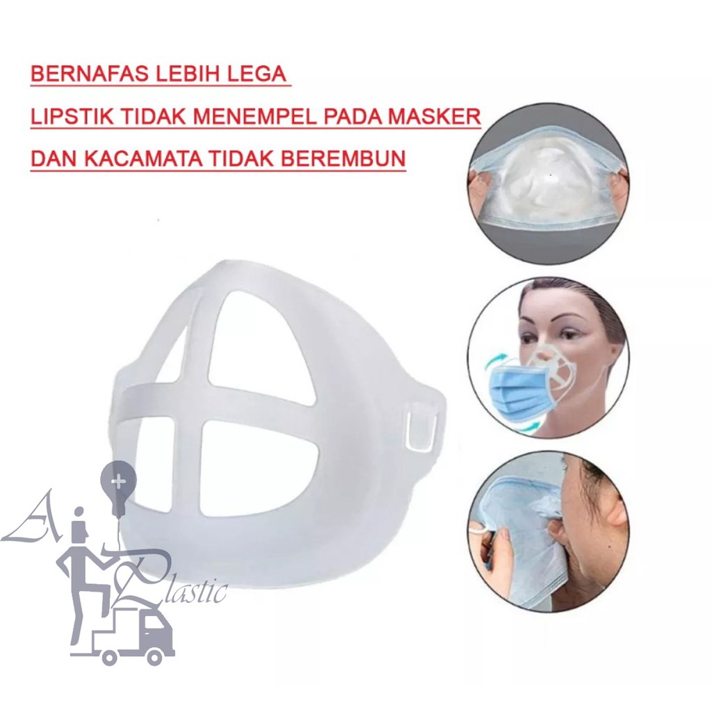 AIO Plastic-Peyangga Masker Pelindung Masker Mulut Anti Pengap Bracket Mask Termurah 1 pcs
