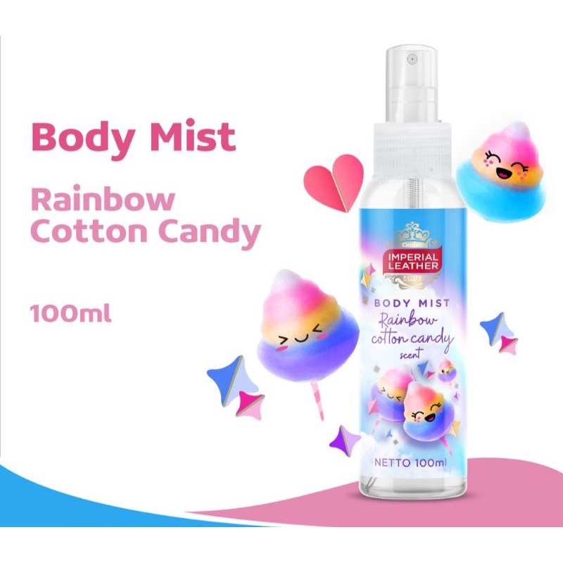 Cussons Imperial Leather body Mist Rainbow Cotton Candy Parfum Anak 100ml