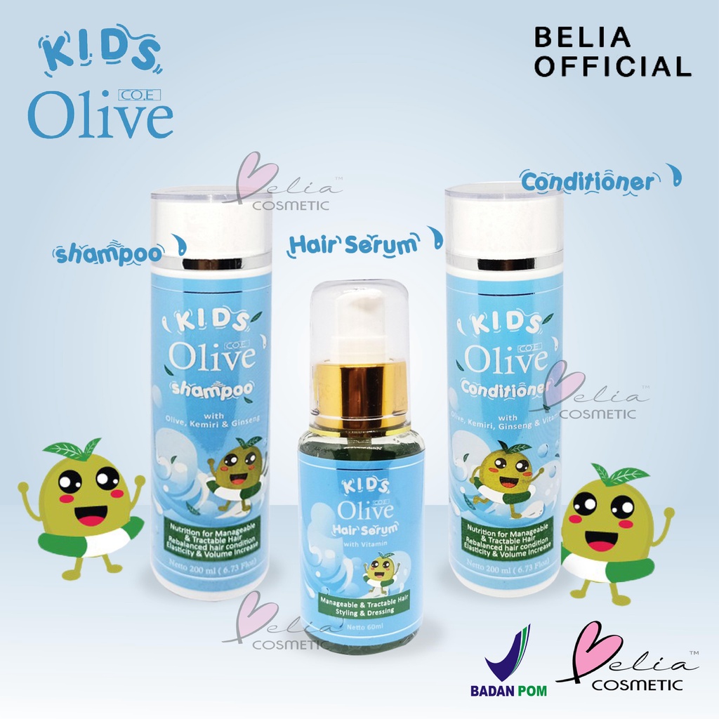 ❤ BELIA ❤ CO.E Olive Hair Treatment | Shampoo | Conditioner | Tonic | Shampo Serum Kids SYB (✔BPOM)