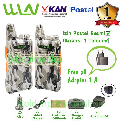 Walkie Talkie HT WLN Two-Way Radio KD - C1 (isi 2pcs) - Loreng Desert white camo