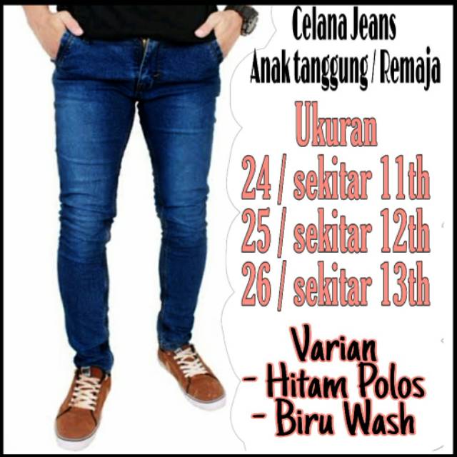 Celana jeans anak remaja tanggung