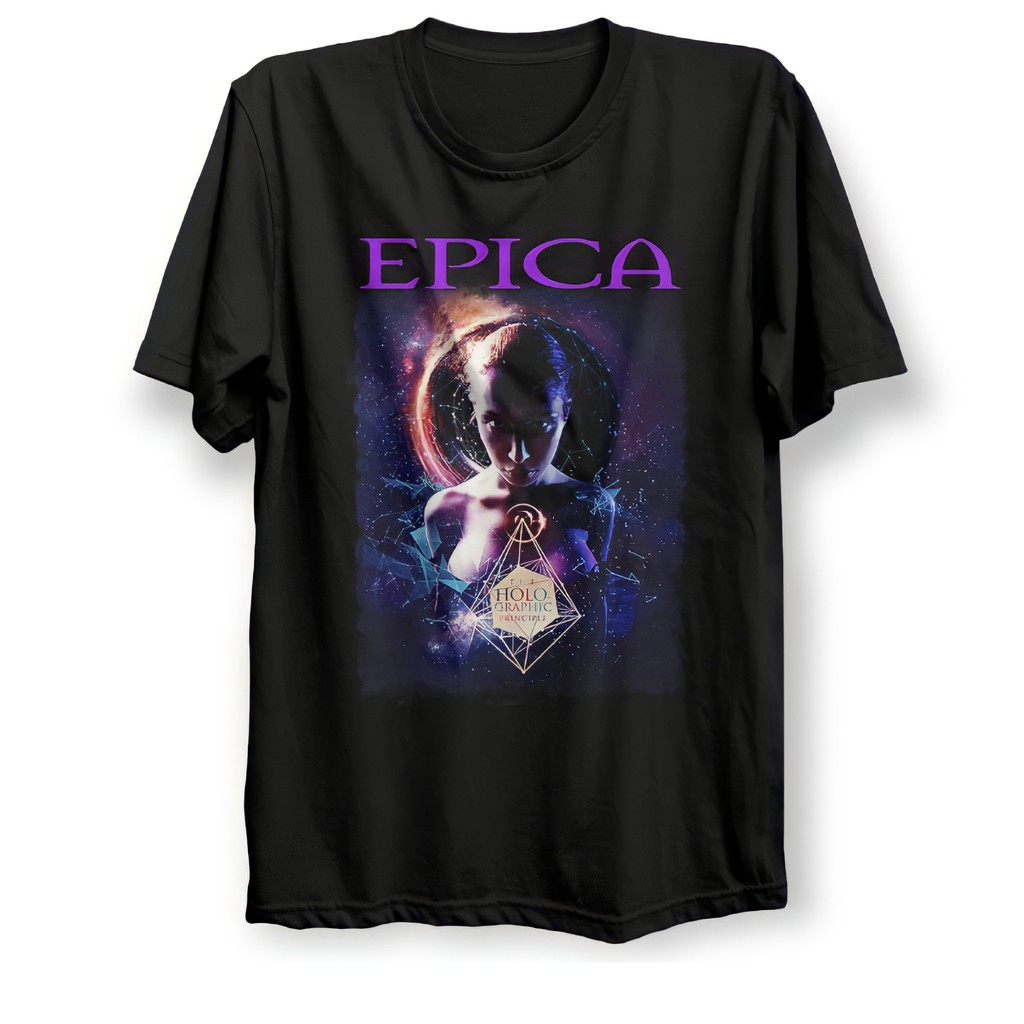 Baju Kaos Pria Distro Original Band Metal Epica Holographic Principle Keren Premium 100% Branded Imp