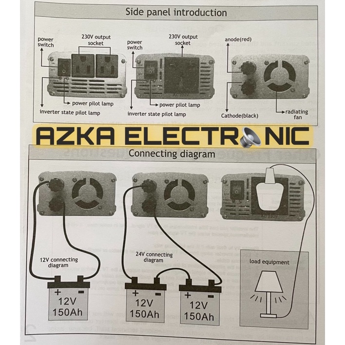 Power Inverter 1000 Watt Inverter DC To AC 1000W Hanaya