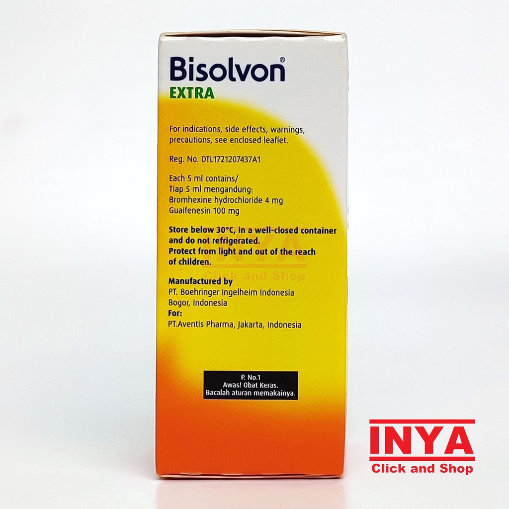 BISOLVON EXTRA BATUK BERDAHAK RASA MENTHOL PEPERMINT 60ml - Obat Batuk