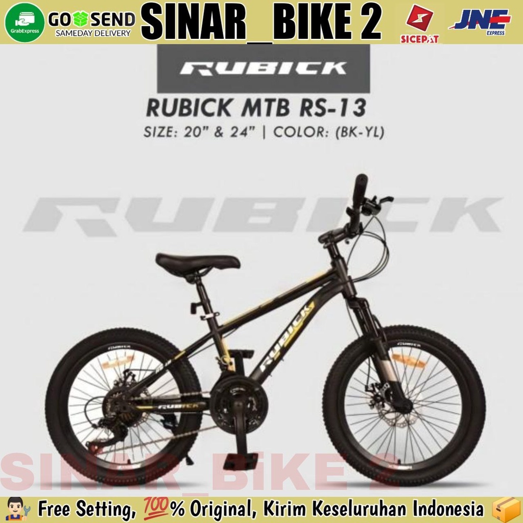 Sepeda Gunung MTB RUBICK RS-13 Ukuran 20'' &amp; 24'' Inch 21 Speed