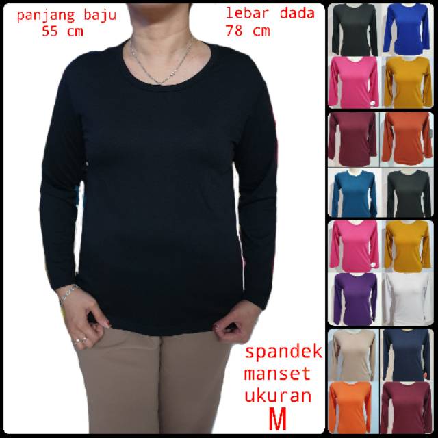 TERMURAH KAOS MANSET JERSY SPANDEX L TO XXL JERSY SPANDEX WANITA