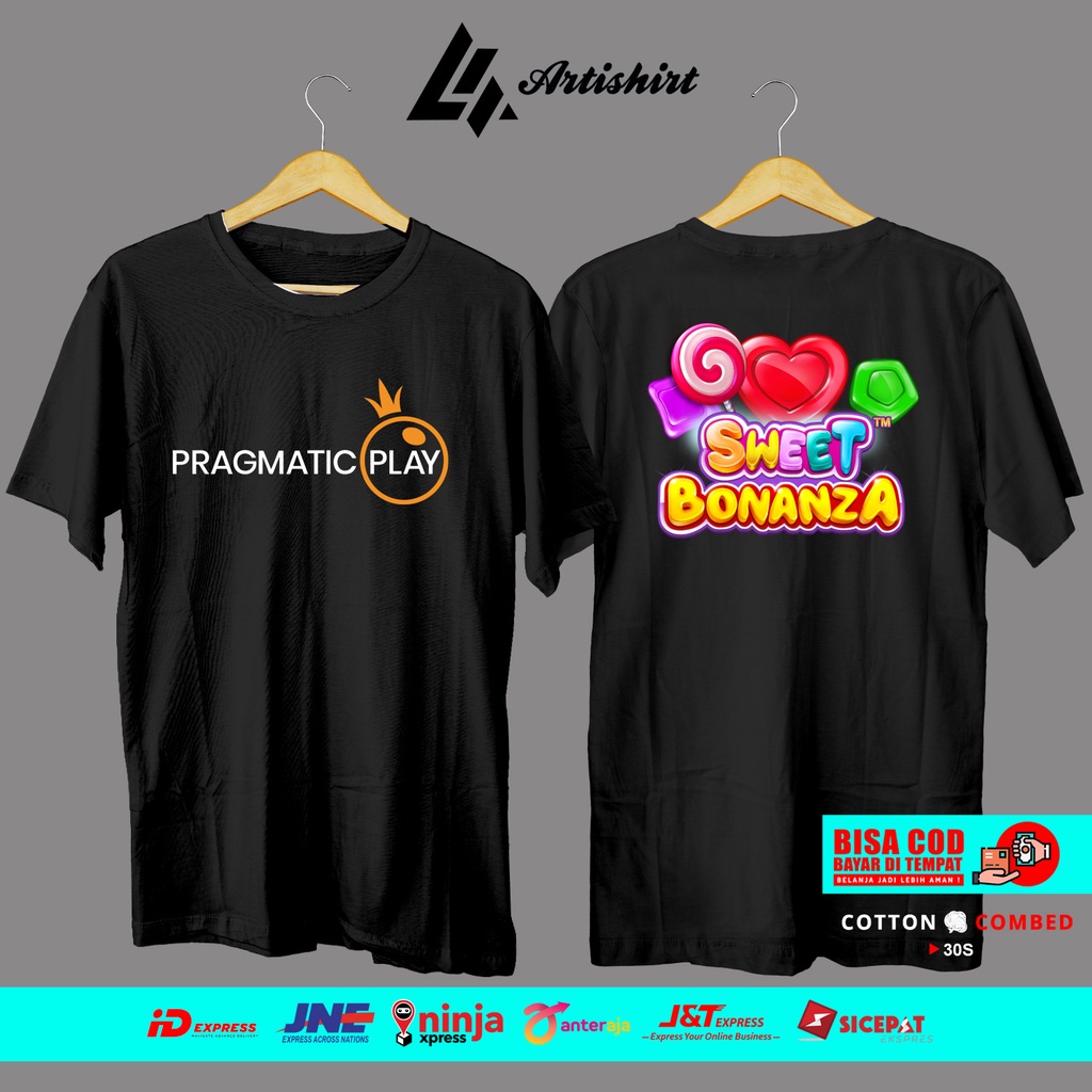 Tshirt Baju Kaos Distro Pragmatic Play Sweet Bonanza/ Kaos Game Slot DTF