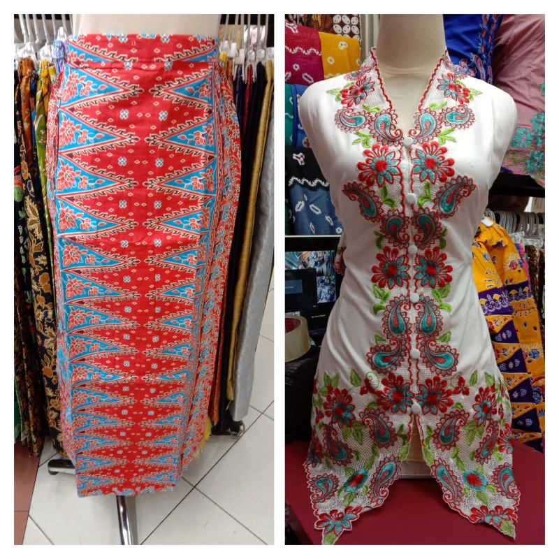 kebaya encim bordir warna-kebaya encim