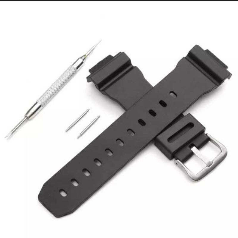 Strap Tali Jam Casio G-shock DW 6600 DW6600 DW-6900B DW 6600 B Free Pen dan Alat Remover