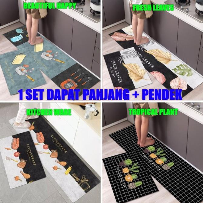 Keset Dapur Panjang Anti Slip Set Keset Dapur Alas Kaki Anti Slip