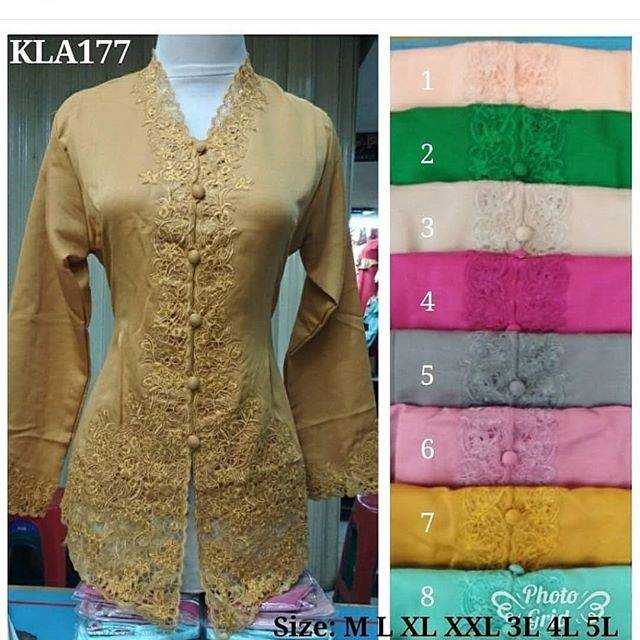 Kebaya encim polos nayla 2 / kebaya bordir / kebaya kerancang / kebaya modern