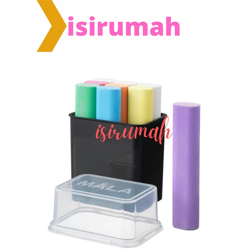 

Kapur tulis warna campuran isi 9pcs untuk menggambar kreatif