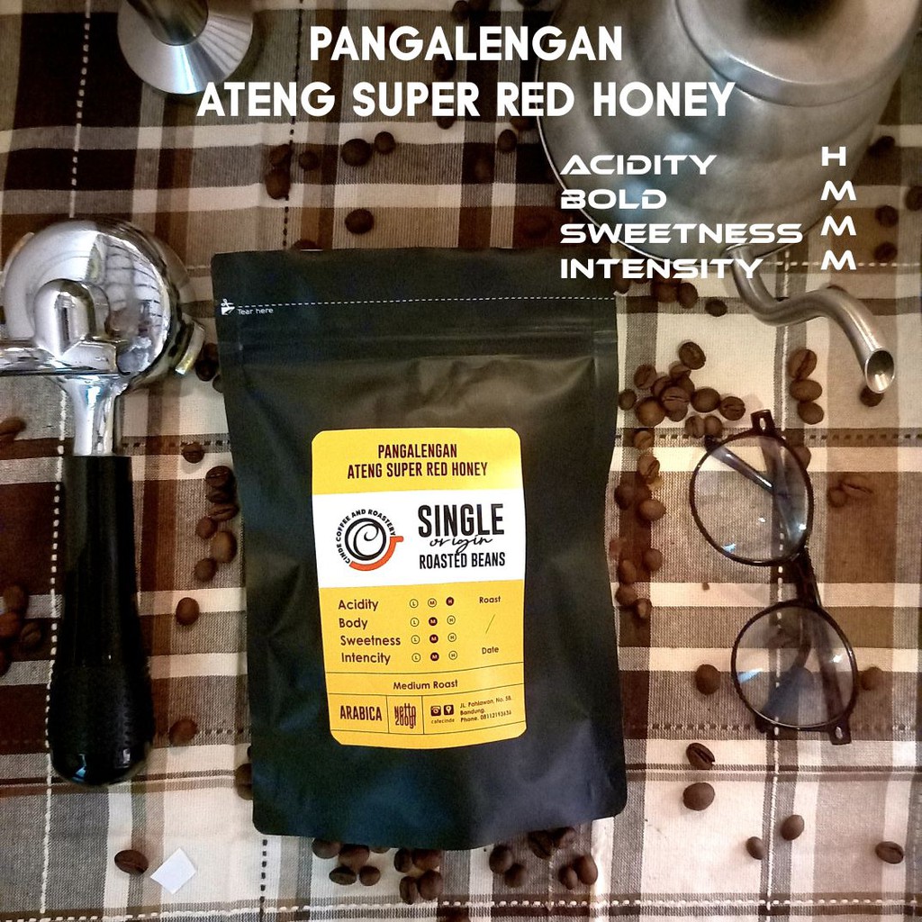 

COFFEE SINGLE ORIGIN ARABICA PANGALENGAN ATENG SUPER RED HONEY 200 GR