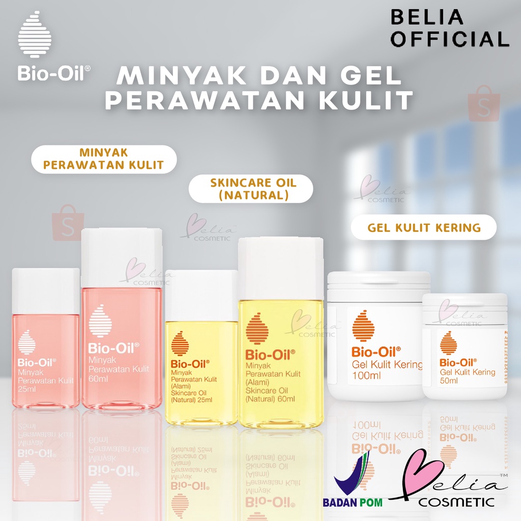 ❤ BELIA ❤ Bio Oil 25 | 60 | 125 | 200 (✔️BPOM)  DRY GEL Penghilang Bekas Luka ANTI SCAR &amp; Stretchmark &amp; Selulit [ BIOOIL ]