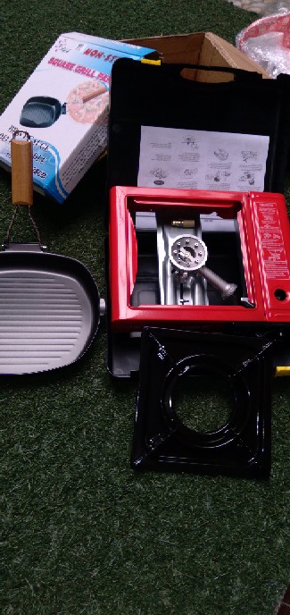 Panggangan Persegi 28cm / Square Grill + Kompor Portable 2in1 Progas / Paket Panggangan + Kompor