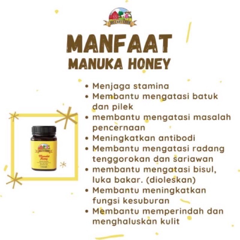 Hillary Farm Manuka Honey (500gr) madu anak daya tahan tubuh