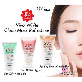 ❤ BELIA ❤ Viva White Clean Mask Refreshner Face Cleanser / Masker 50g