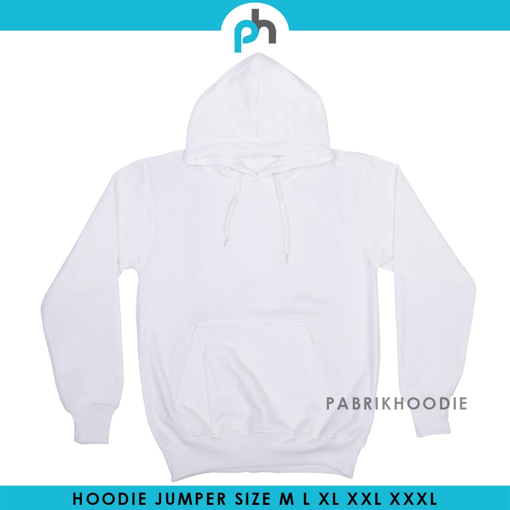 PABRIKHOODIE - HOODIE JUMPER PUTIH POLOS PRIA &amp; WANITA M-XXXL