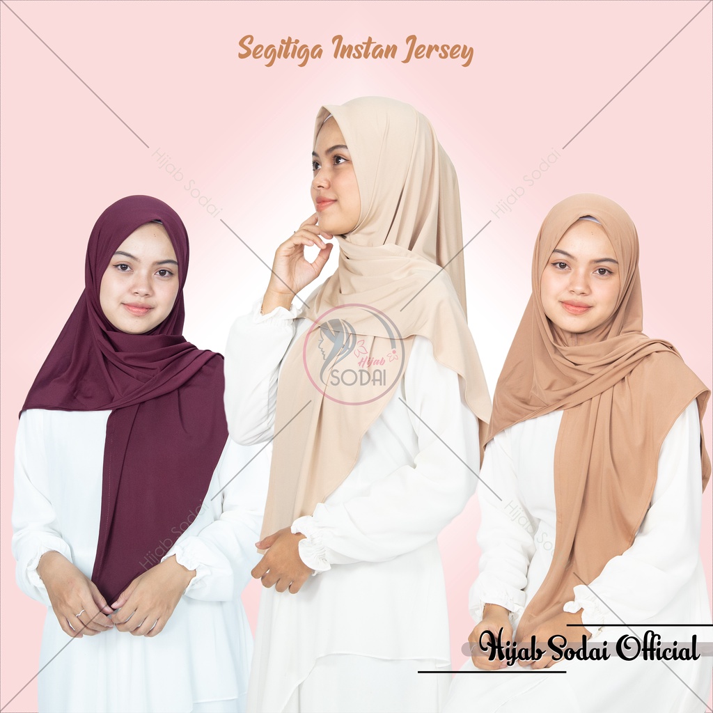 Hijab Instan Segitiga Jersey / Hijab Segitiga Instan