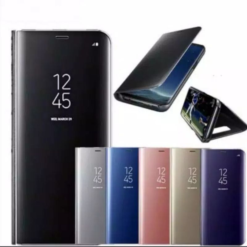 Flipcover Casing Oppo A54 4G Flip Cover Case Sarung Kview Magic mirror Smartcase