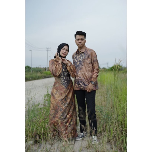 COUPLE GAMIS JUMPUTAN PALEMBANG ASLI SUTRA VALVET SILK