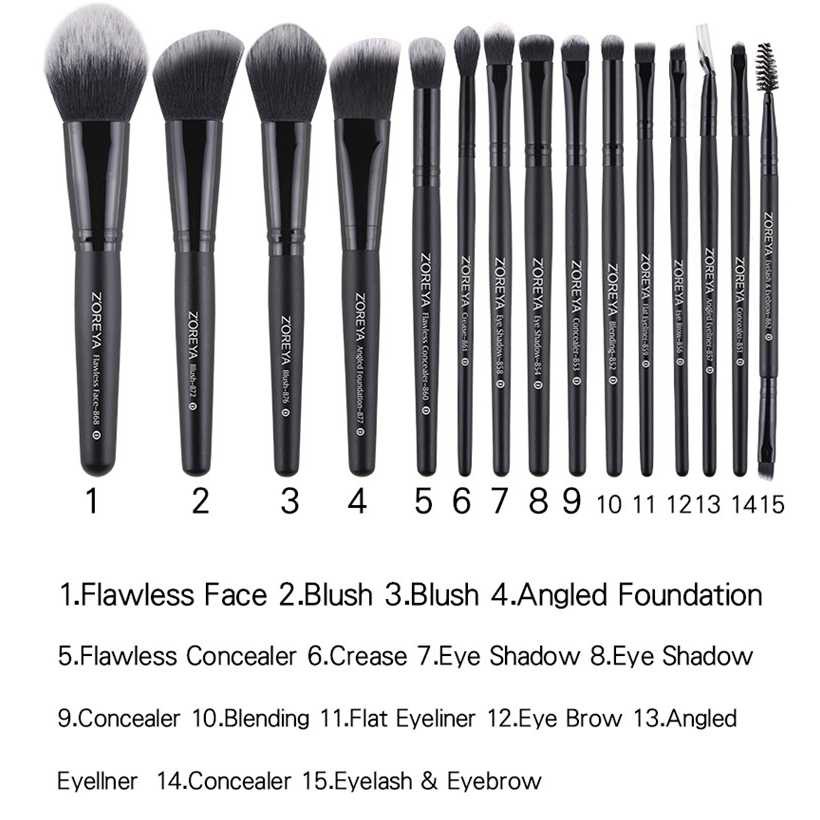 Brush Make Up 15 Set dengan Pouch