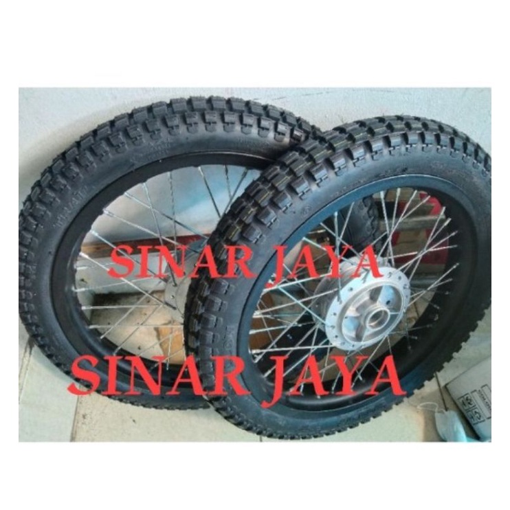 sepaket velg supermoto ring 17 ban trail cross semi trail win gl pro gl max gran supra mx f1zr