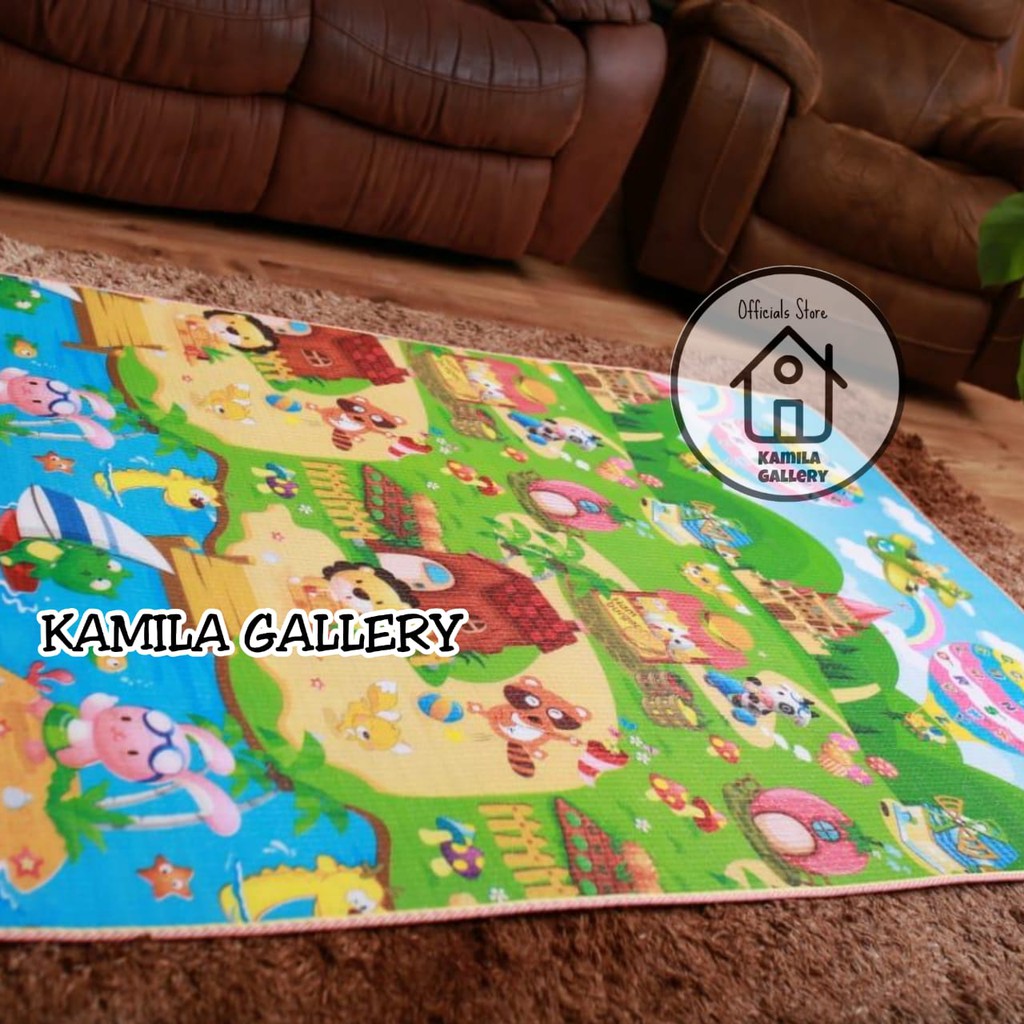 PLAYMAT BABY KARPET BAYI BALITA Alas Lantai Tikar Gulung Anak Anti Air MOTIF KARAKTER