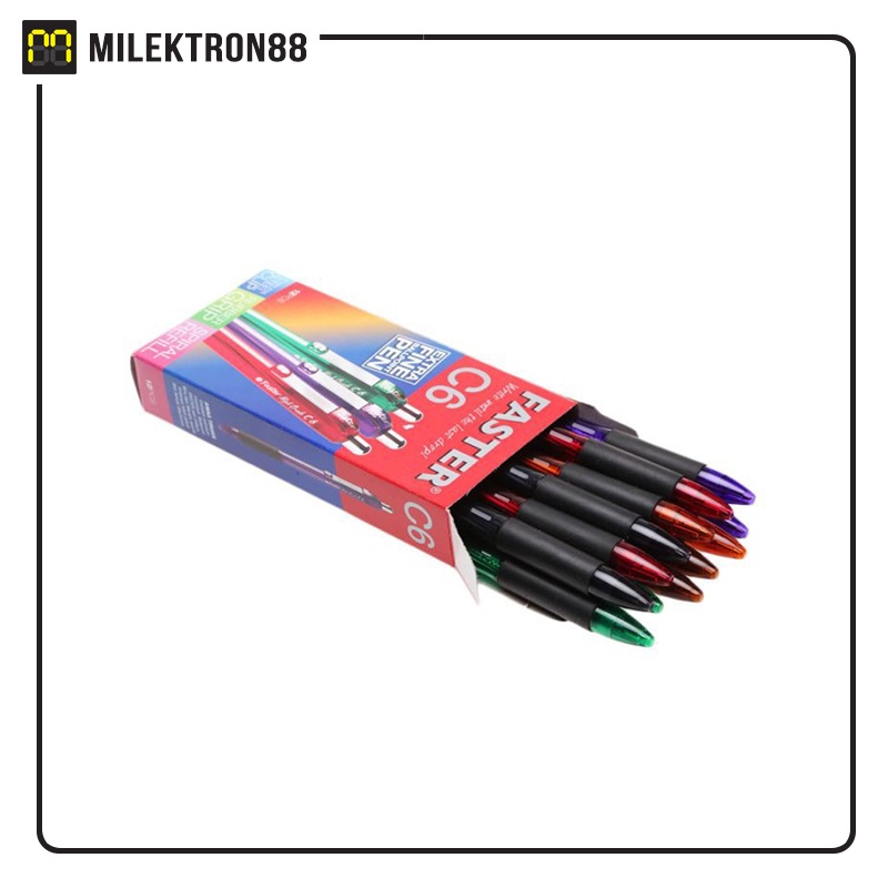 

FASTER Pulpen C6 Ballpoint Cetek Tinta Hitam (Pack)