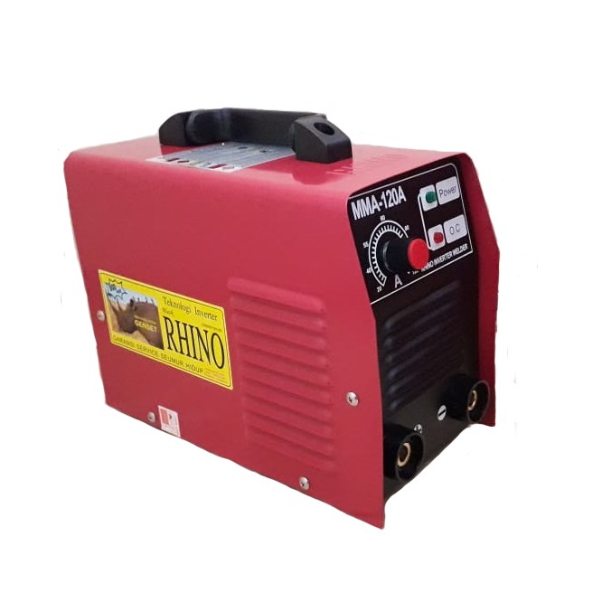 Mesin Las Listrik Rhino120A / Trafo Las Inverter 900 Watt Rhino Merah 120 A / MMA 120 Merah