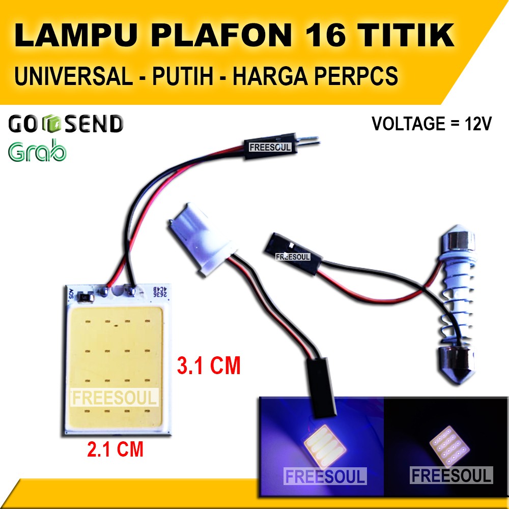 Lampu Plafon Mobil 16/24 Titik Led Plasma - Platfon Lamp Mobil Universal