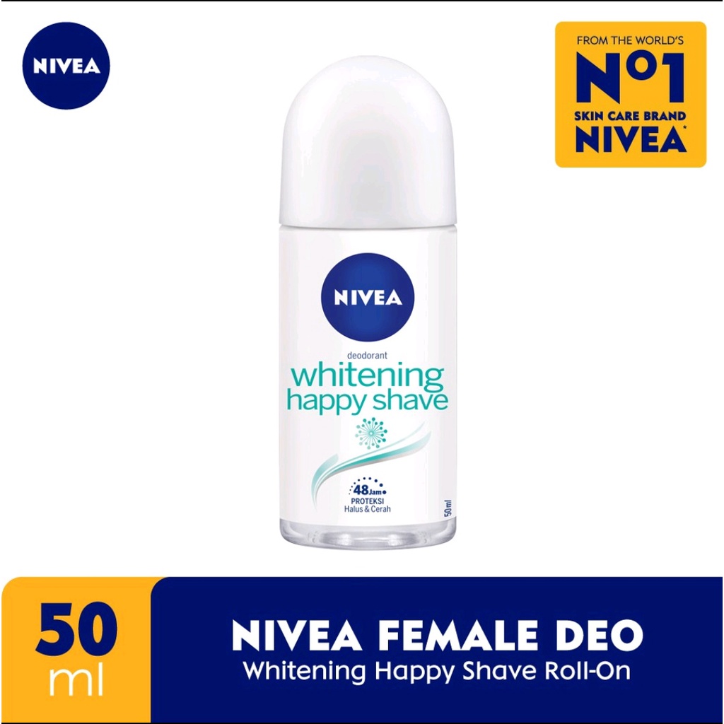 NIVEA Shave Care Deodorant Whitening Happy Shave Roll On - 50 ml