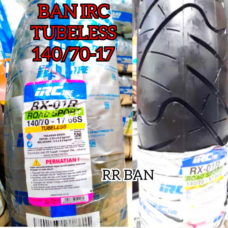 ban montor irc 140/70-17 tubeless ban montor viksion bison cb megapro ban tubeless ring 17 ban moge 