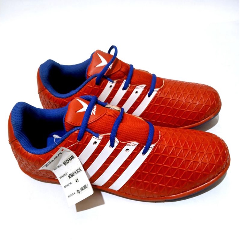 Sepatu Futsal TMAX BECKHAM Red/Blue Original