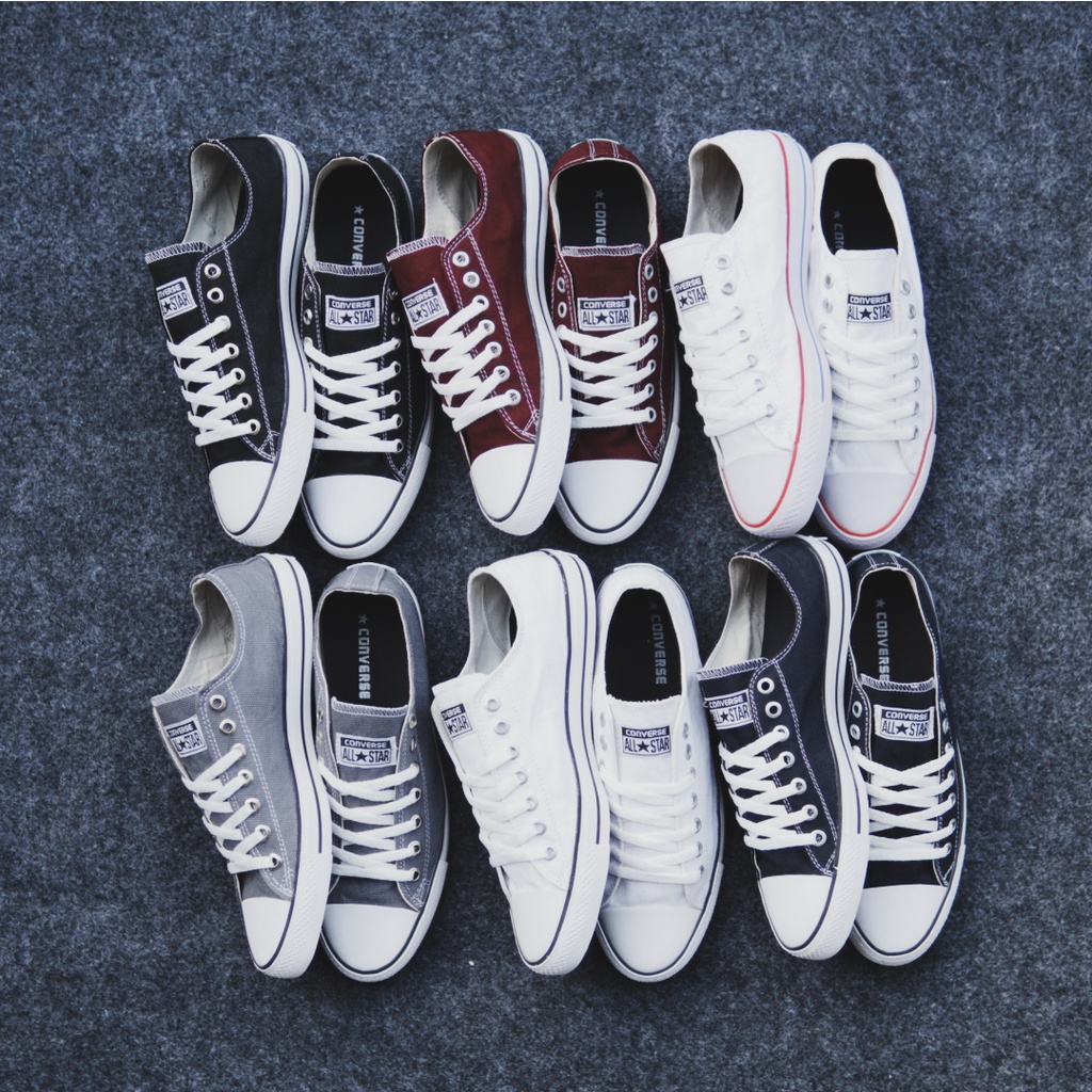 Sepatu Casual Convers_Allstar Chuck Taylor Classic Premium Low End Pendek Sneakers Cowok Cewek