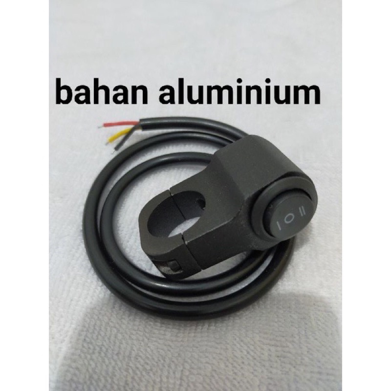 SAKLAR TOMBOL LAMPU ON OFF  STANG SPION MOTOR SAKLAR ON OFF LAMPU MOTOR DOUBLE SWITCH IDSHOPP