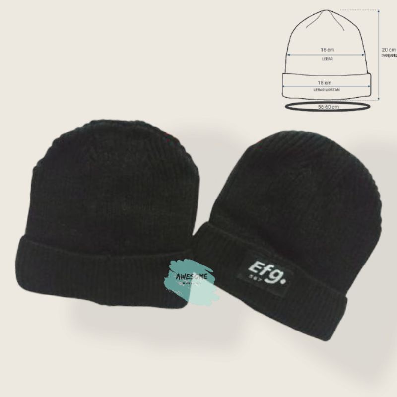 Topi Kupluk Rajut Efg / Kupluk Rajut Beani / Kupluk Efg Pria Unisex