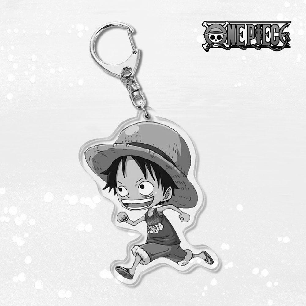 Lanfy Luffy Gantungan Kunci Zoro Anime Jepang Dua Sisi Miniatur Liontin Scultures Key Ring