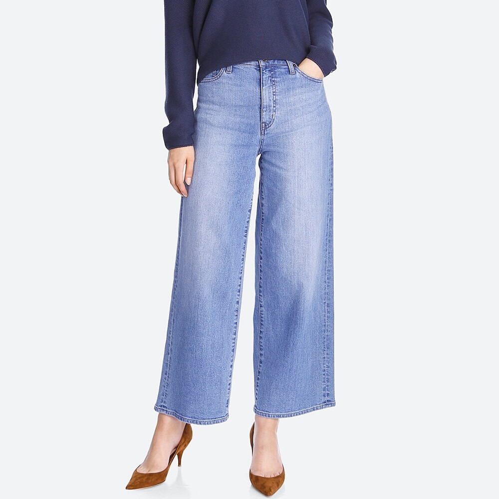 WOMEN JEANS HIGH RISE WIDE FIT UNIQLO LIMITED STOCK