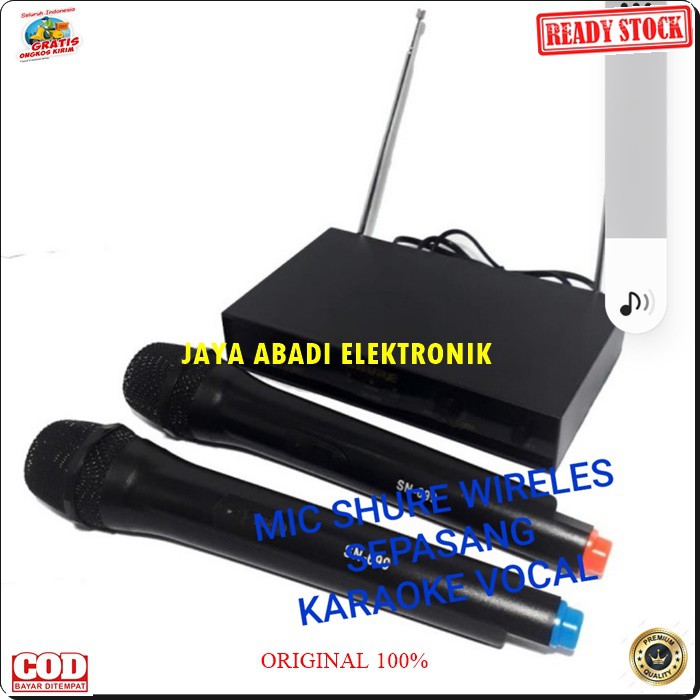 G148 Shure mic Wireless sepasang mik karaoke system microphone wireles mikrophone dual pegang profesional pro suara audio sound sistem vokal vocal panggung G148  BISA SEGALA JENIS AUDIO SOUND  2PCS MIC WIRELESS  BATERAI AA  2 unit mic handle jarak 20 - 30