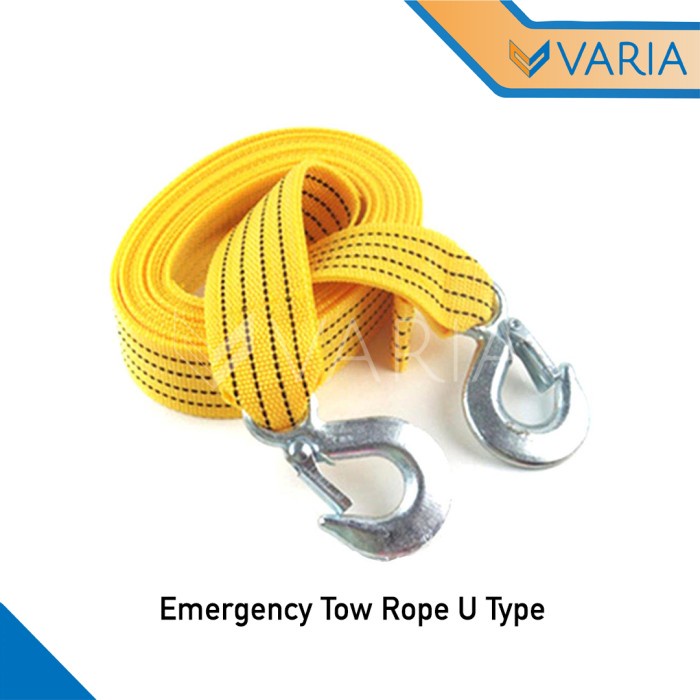 Tali Derek Mobil Emergency Tow Rope U Type 3 m 3 Ton Strap Tarik