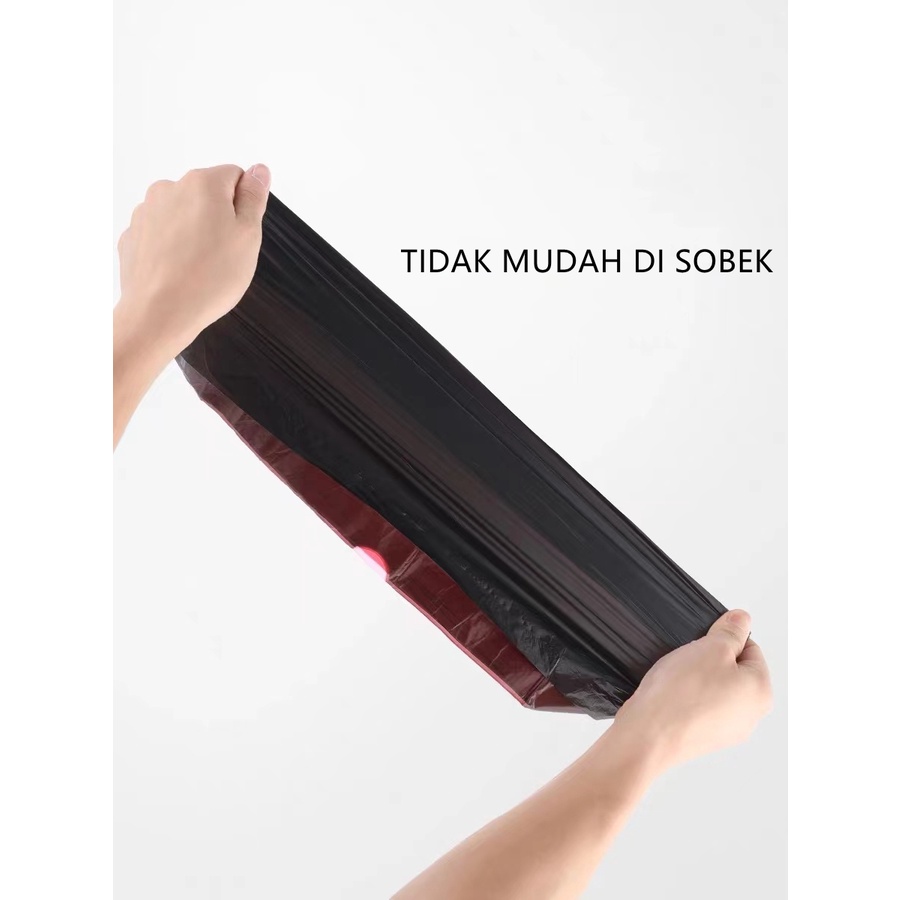 PLASTIK SAMPAH + TALI|KANTONG SAMPAH ROLL 45*50CM ISI 15lbr - Hitam