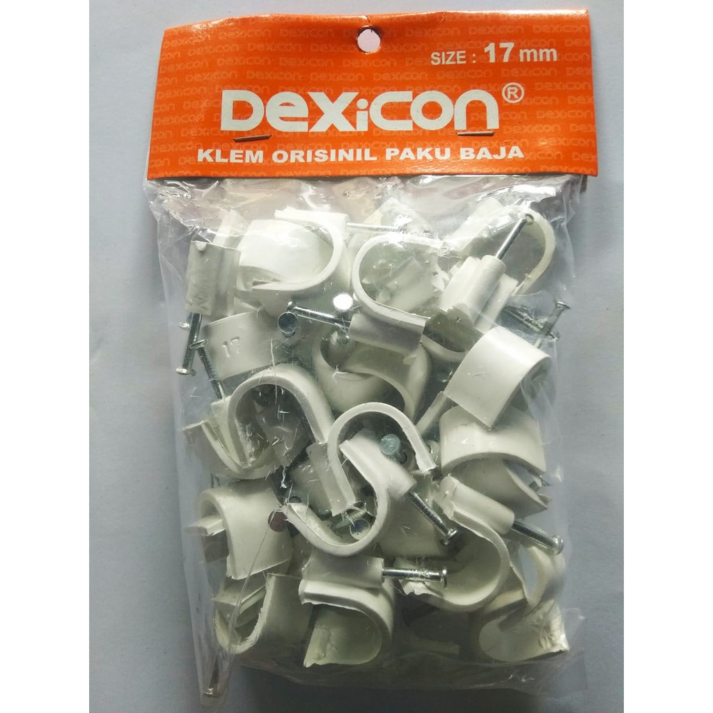 KLEM KABEL LISTRIK PLASTIK WARNA PUTIH DIJAMIN PAKU BETON ASLI UKURAN NO 8MM 9MM 10 DAN 17MM