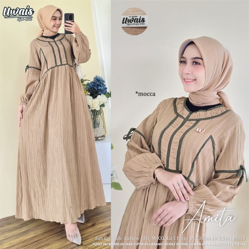 GAMIS AMITA DRESS ORI BRAND BY UWAIS