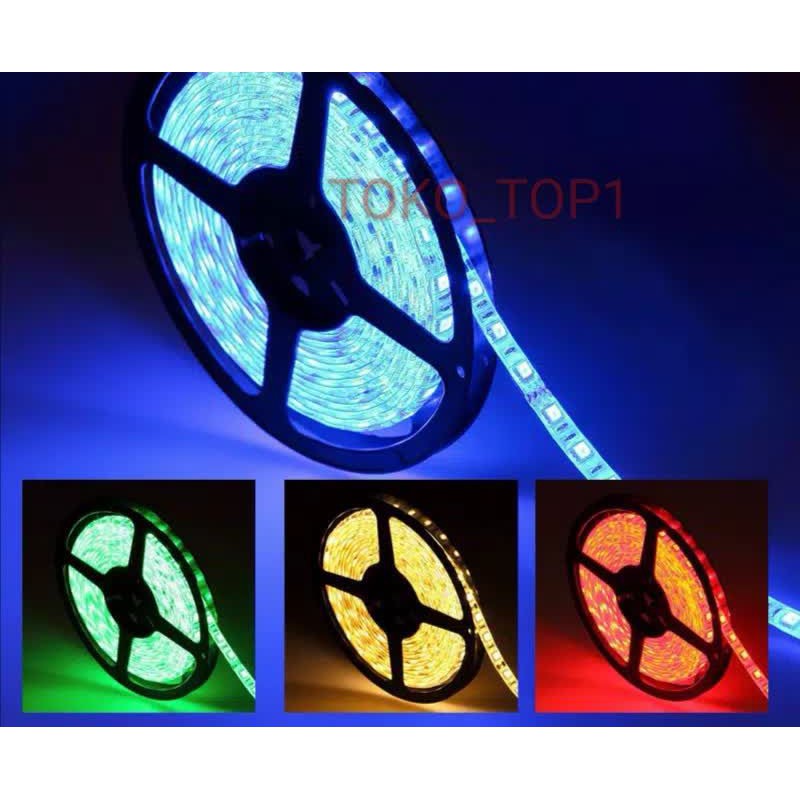 Lampu LED Strip 12v  5050 SMD  IP44  IP 65 Warna 12V 5 meter