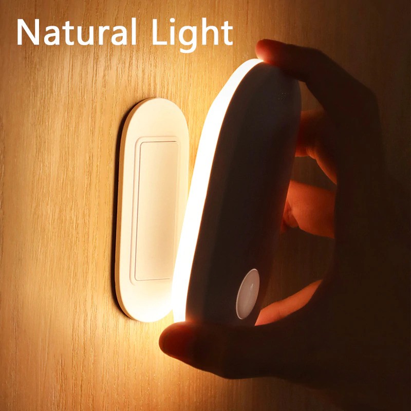 Baseus Lampu LED Magnetic Night Light PIR Sensor Warm White - DGSUN-RA02 - Warm White